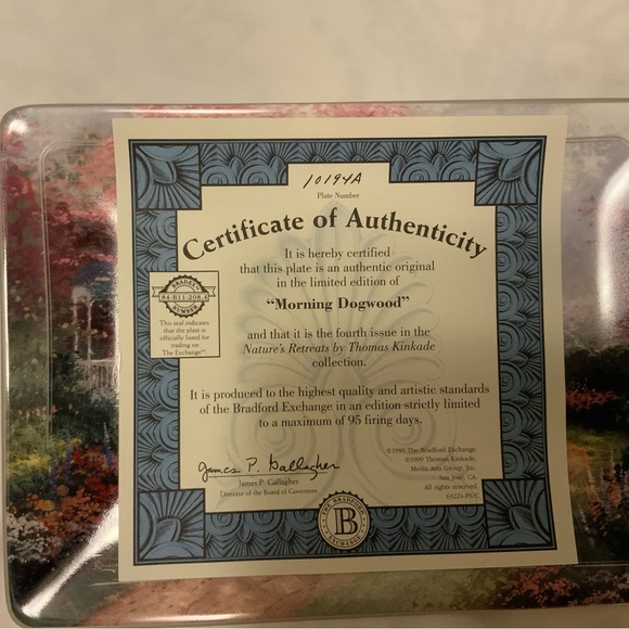 Set of 9 Thomas Kinkade - Nature’s Retreat collectible plates - Picture 14 of 16